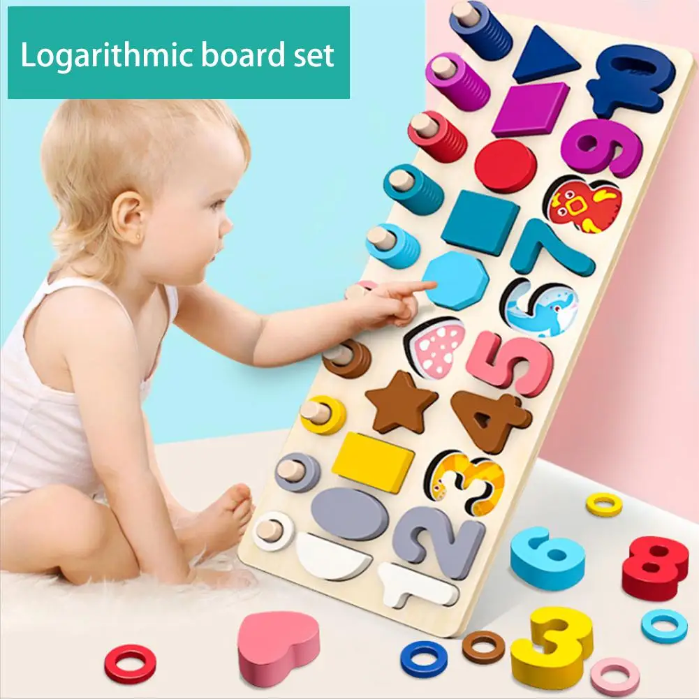 Digital Shape Three-in-one Pair Board 2-3 Baby Young Children Toy Building Blocks Color Recognize | Игрушки и хобби