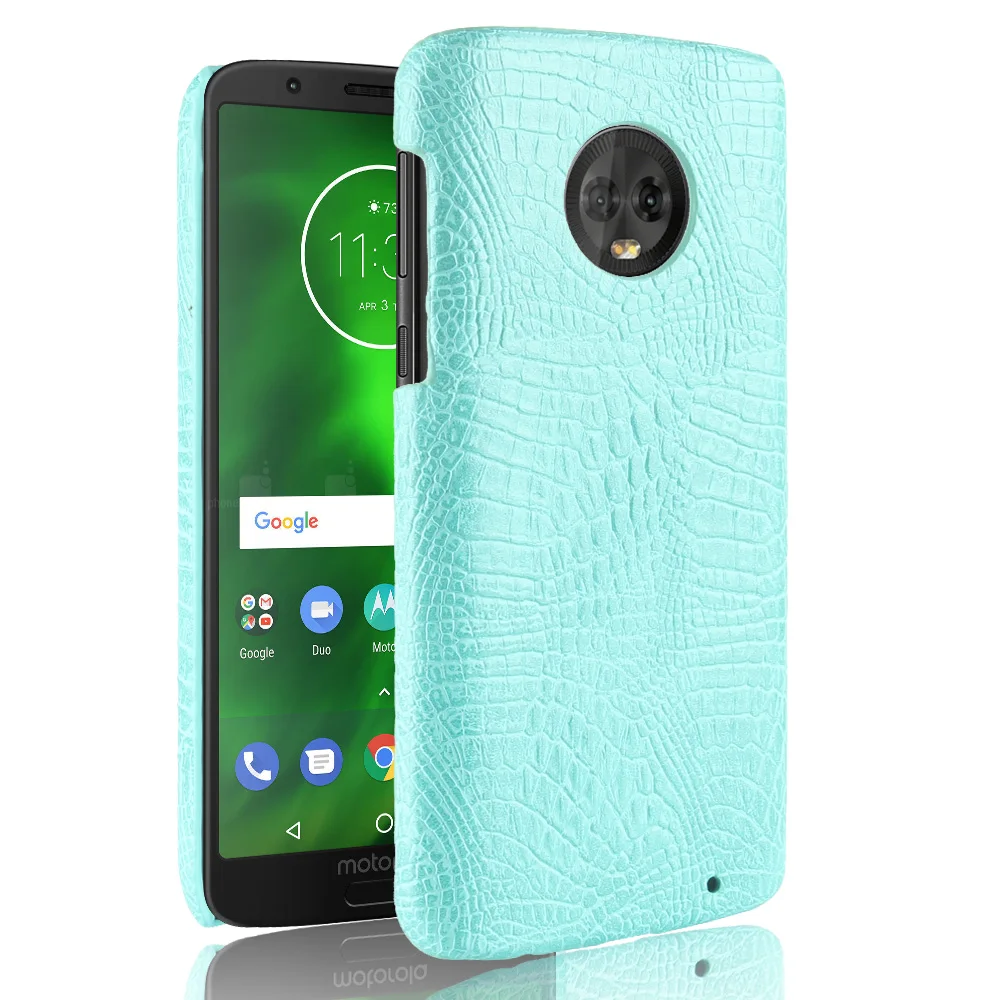 Luxury Crocodile Leather Case for Moto G6 Plus Skin Pattern Cover Shockproof Hard Shell On For Motorola Phone Cases Fundas Bag |