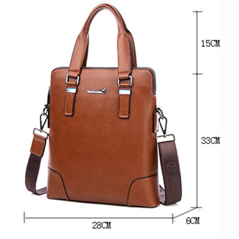 Сумка-тоут мужская из экокожи брендовая Повседневная сумочка-тоут вертикальный