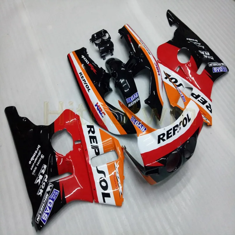 

Изготовленный На Заказ обтекатель для мотоцикла CBR400RR 1988 1989 NC23 CBR 400 RR + винты + красный M2