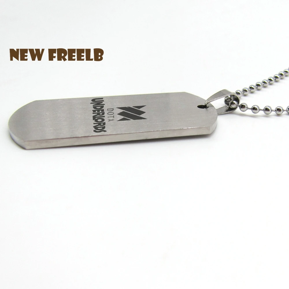 Новая игра Dota Underlords логотип Dog Tag нержавеющая сталь цепи ожерелья лазерная печать