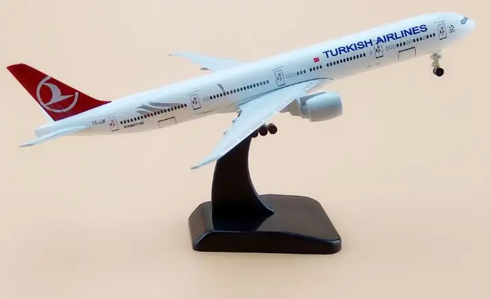 20 см сплав металла Air TURKISH Airlines Boeing 777 B777 Airways модель самолета Модель с подставкой