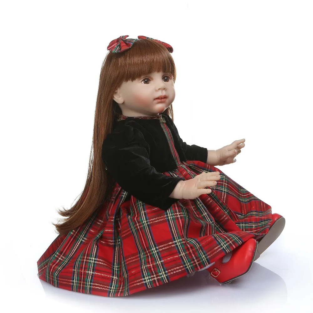 Силиконовая виниловая кукла для новорожденных 60 см|Куклы| |