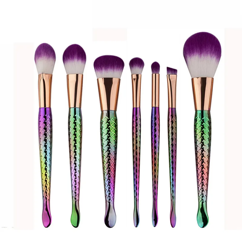 7 шт. набор разноцветных кистей для макияжа|brush kit|makeup brush setbrush set |