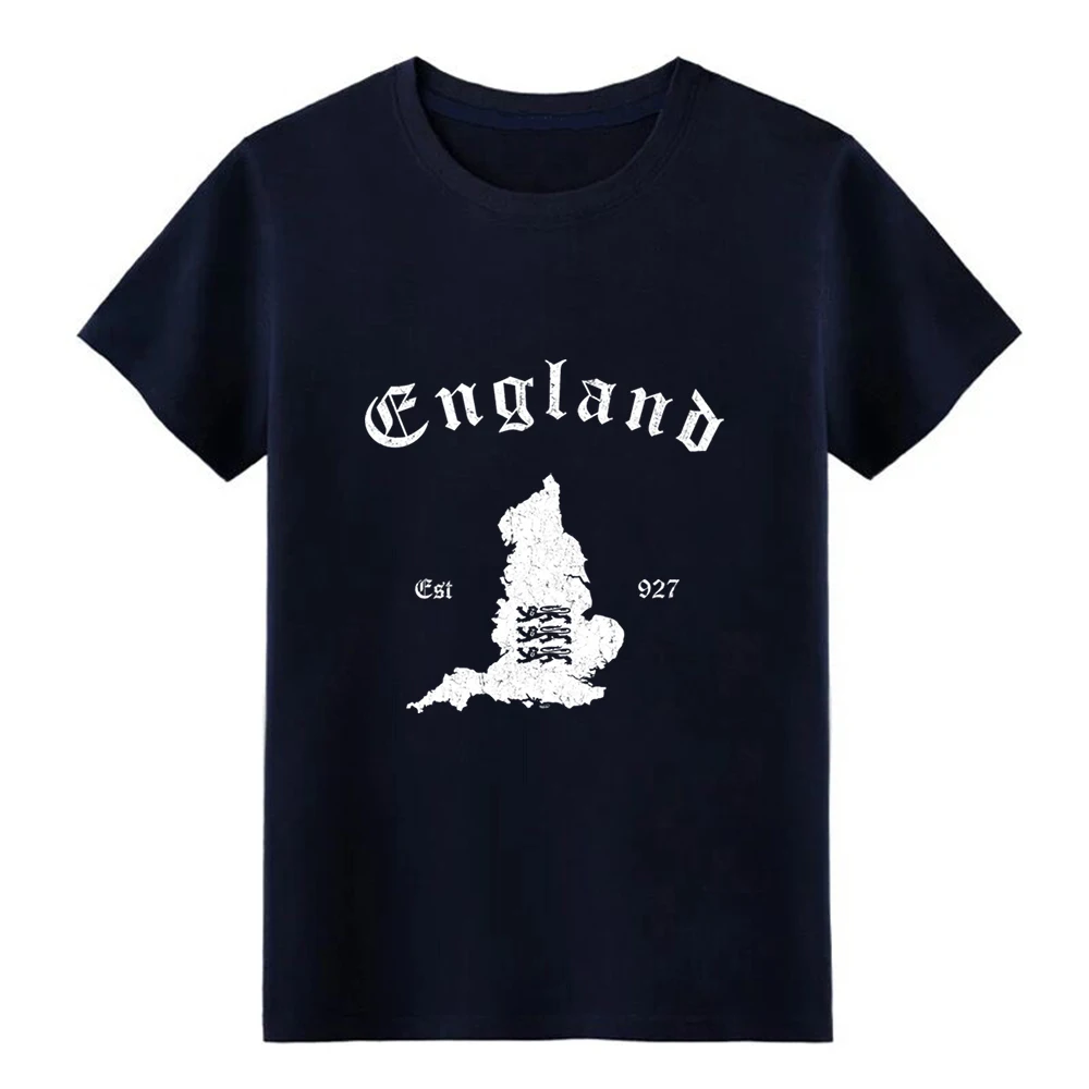 Men's England Vintage Map t shirt Customized cotton round Neck Standard Famous Funny Casual summer Kawaii | Мужская одежда