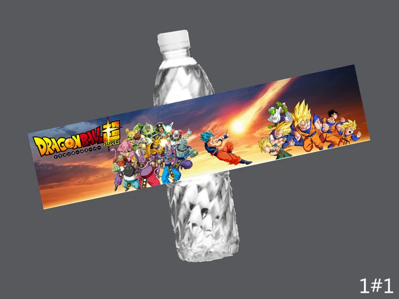 

Customized Personalized Game Ball Z Water Bottle Labels kids Birthday Party Baby Shower decoration Supplies DBZ