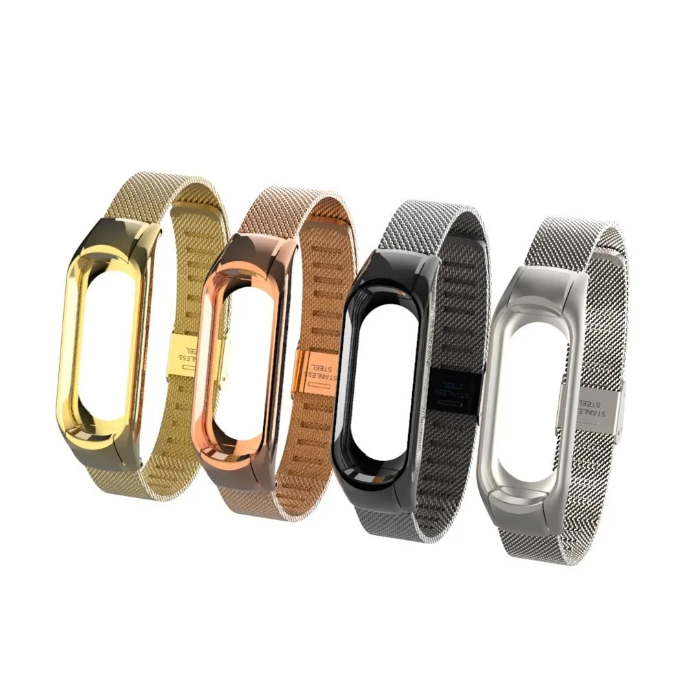 Ремешок из нержавеющей стали для Mi Band 3 сменный Браслет Миланская петля умных