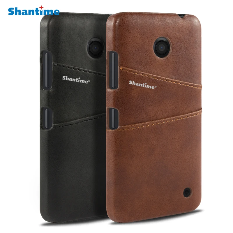 Luxury Pu Leather Back Cover For Nokia Lumia 630 635 Business Style Case 530 Wallet Card Slots Phone | Мобильные телефоны и