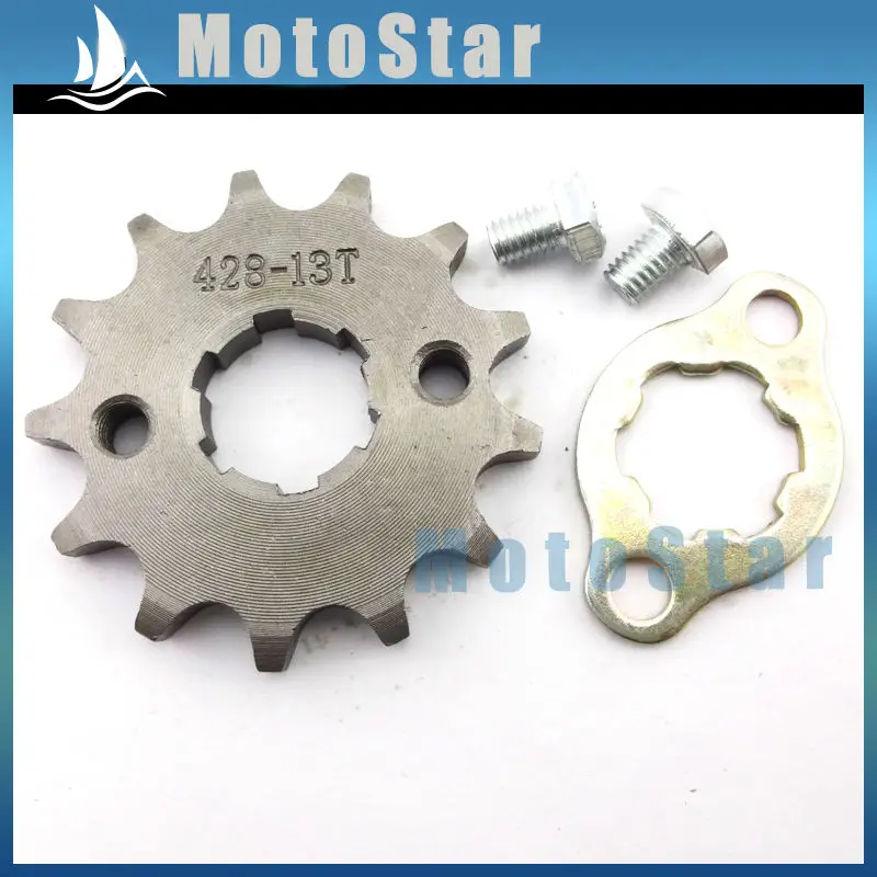 428 13 зуб 20 мм передняя цепная Звездочка для 50cc 70cc 90cc 110cc 125cc 140cc 150cc 160cc двигатель ATV