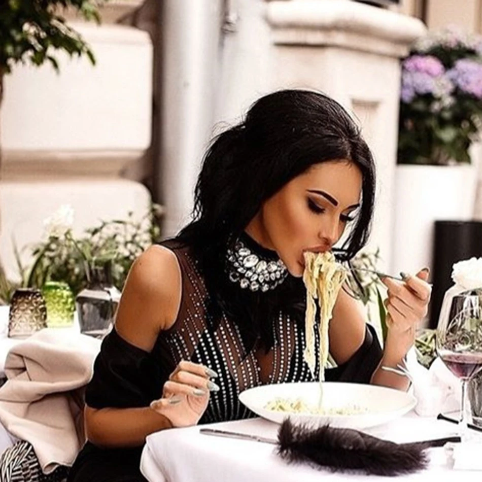 Modphy2018 новый кружевной бандажный комбинезон без рукавов с черным пером и