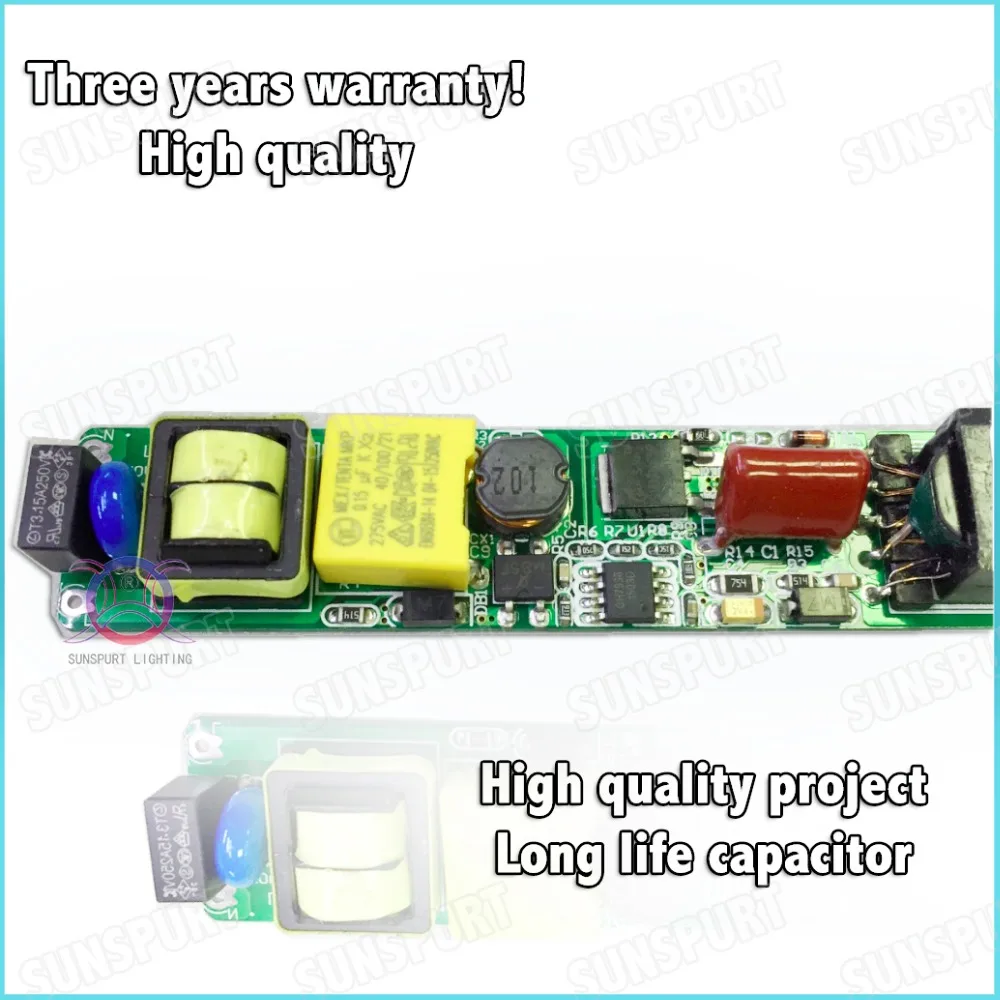 5Pcs CE PFC No Flicker 25W AC85-277V LED Driver 12-24x1W 300MA DC35-82V Constant Current Power For T8 Lamp Free Shipping | Освещение