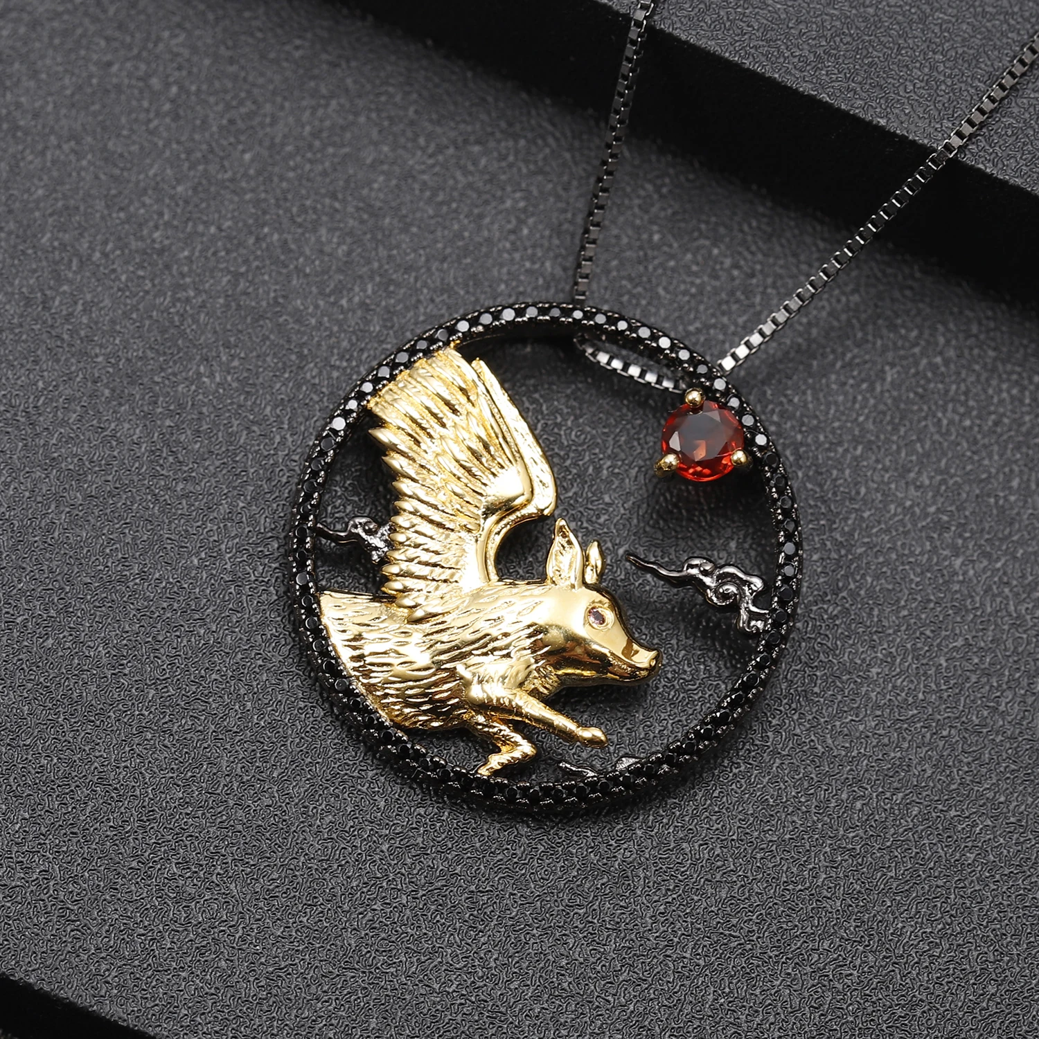 GEM'S балетные золотые летающие свинки Китайский Зодиак ювелирные изделия