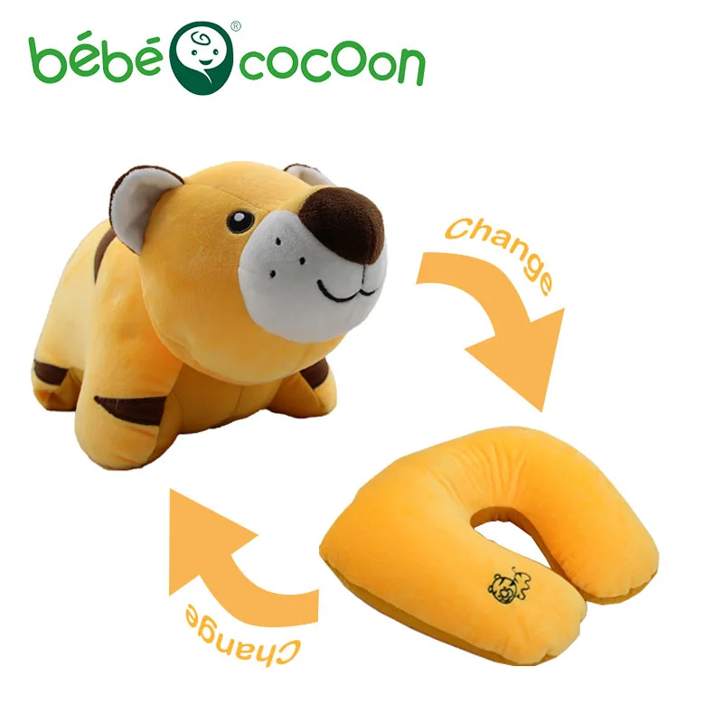 Bebecocoon Animal Convertible Ushaped Neck Pillow Stuffed Plush Toy Decorative Pillows Multifunctional Travel Soft Cushion | Игрушки и