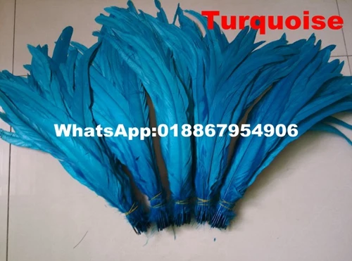 turquoise Новинка! 500 шт./лот 14-16 дюймов/бежевый белый Высокое качество петух хвост/DIY украшения - Цвет: turquoise