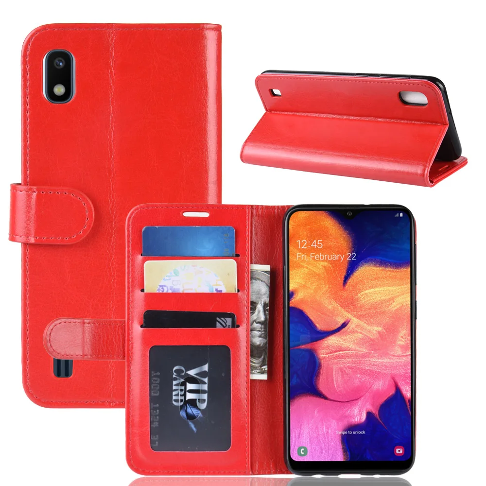 Чехол Cyboris для Samsung Galaxy A10 откидной кобура из искусственной кожи с отделением карт