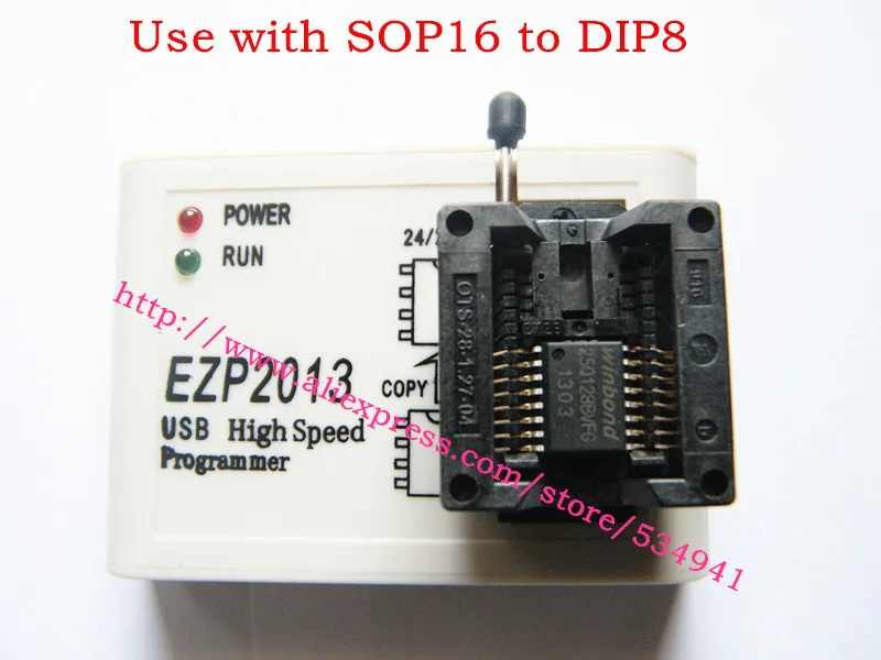 Высокоскоростной usb-программатор EZP2013 + адаптер SOP8150mil 200mil тестовый зажим SOIC8 CH341A