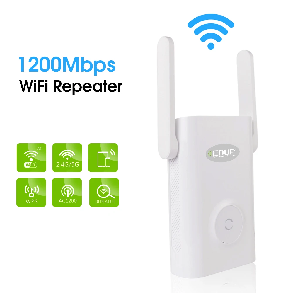 EDUP 1200 Мбит/с Беспроводной Wi Fi Ретранслятор Dual Band 2 4/5 ГГц Range Extender * 4dBI антенны 11AC