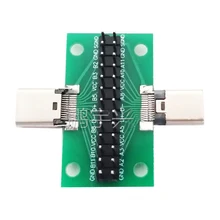 Male to Female Type c Test  PCB board Universal board with USB 3.1 Port 20.6*36.2MM Test board with pins