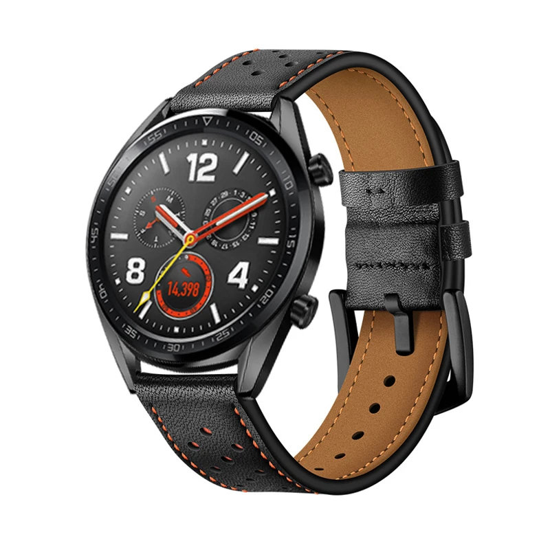 Ремешок для часов huawei gt для samsung Galaxy watch 46 мм/gear S3 Frontier классический ремешок 22 мм ремешок для часов браслет из натуральной кожи
