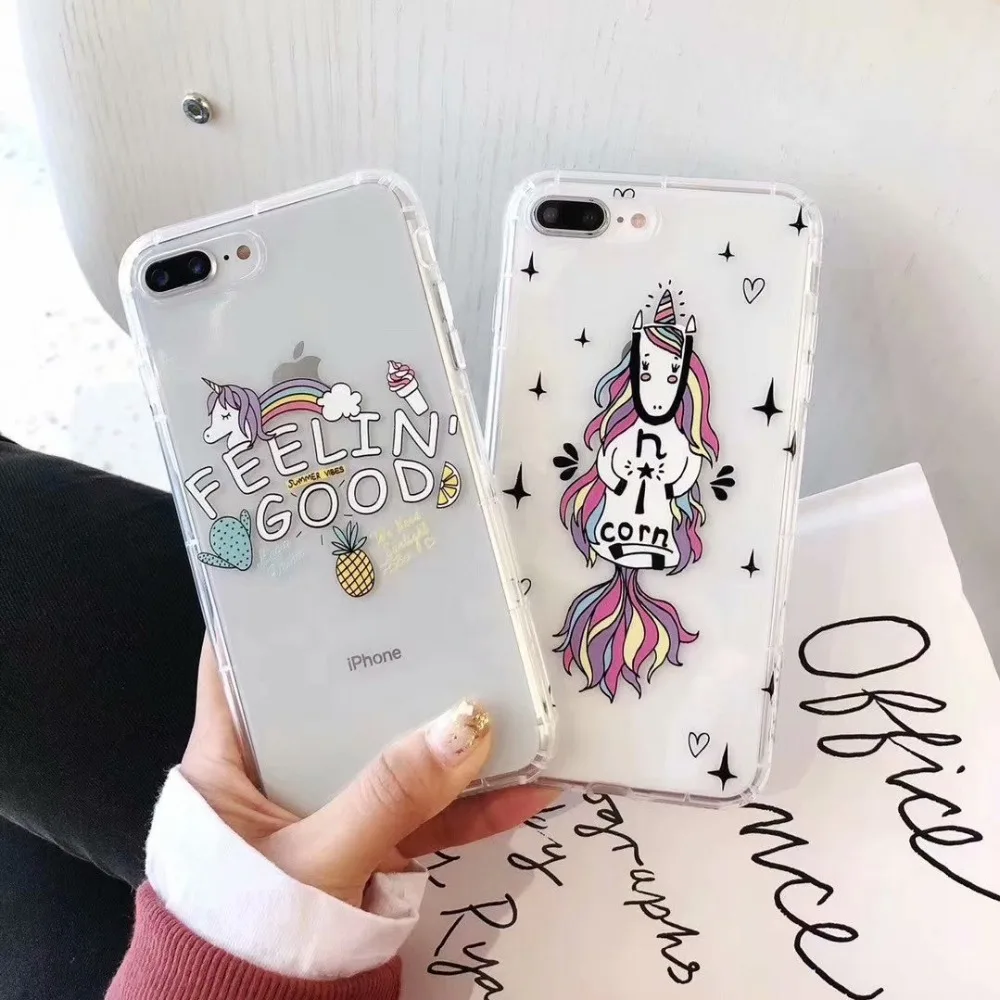 Милый Радужный Единорог ТПУ чехол для телефона iPhone XS Max мягкий TPU XR X 8 7 6 S Plus |