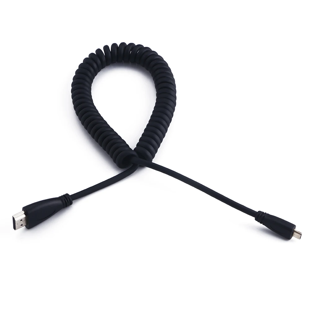 Самый, HDMI мужчина к Micro HDMI D Мужской Спиральный кабель-удлинитель HEC шнур