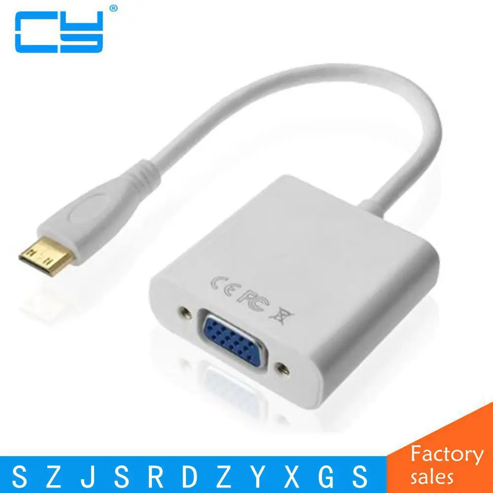 Мини HDMI совместимый конвертер VGA штекер гнездо HD видео адаптер кабель 1080P PC HDTV|mini