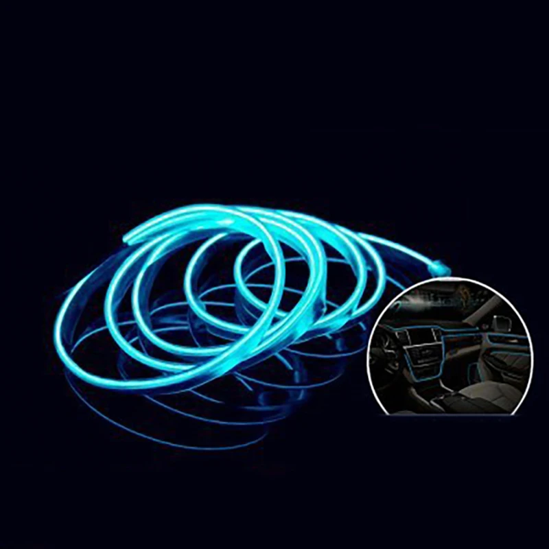 Неоновая автомобильная светодиодная лента EL Wire 12 в холодсветильник светодиодный