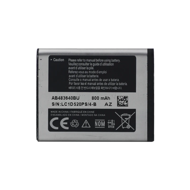 Замена Аккумулятор Для Samsung S8300 C3050 J600 J608 M600 B3310 F11 AB483640BU НЕТ NFC 3 Pin 800 мАч С Логотипом