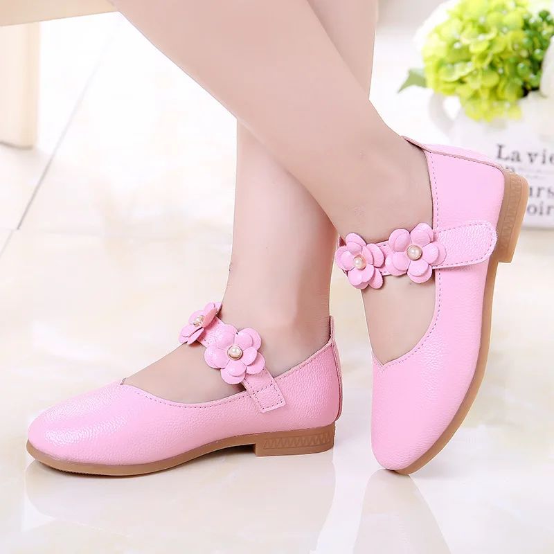 New Spring Autumn Kids Girl Casual Shoes Sneakers Girls Leather Children Flowers Princess Party 21-36 | Детская одежда и обувь