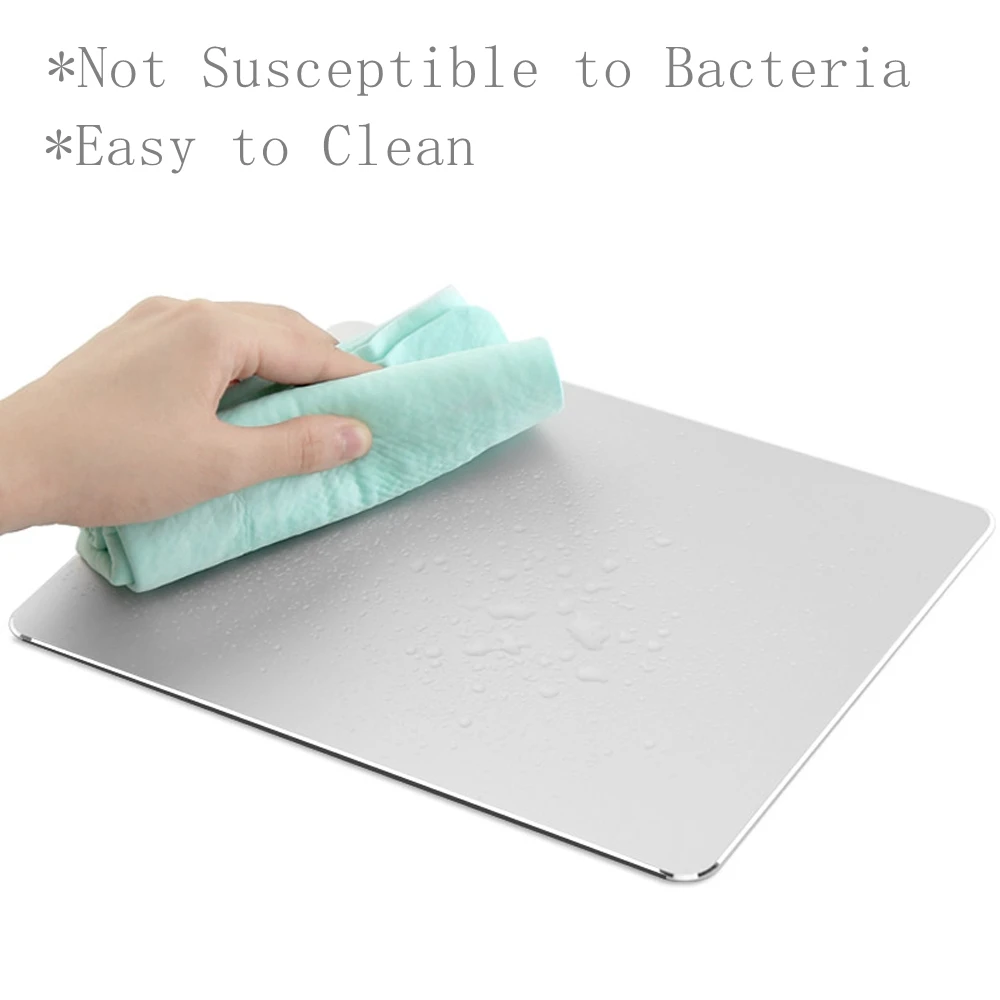 Жесткий металлический алюминиевый коврик для мыши гладкий ультратонкий