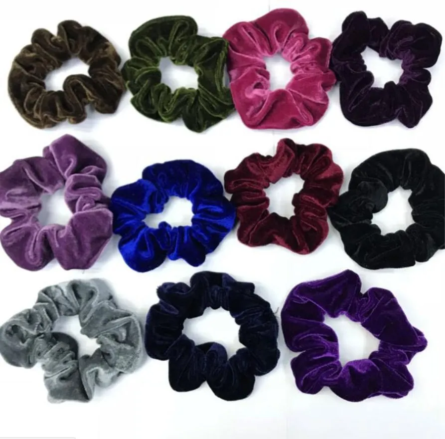 

elastic hair bands for women hair ropes tie scrunchies Velvet Hair Accessories headwear ladies Ponytail Holder Elegant Headband