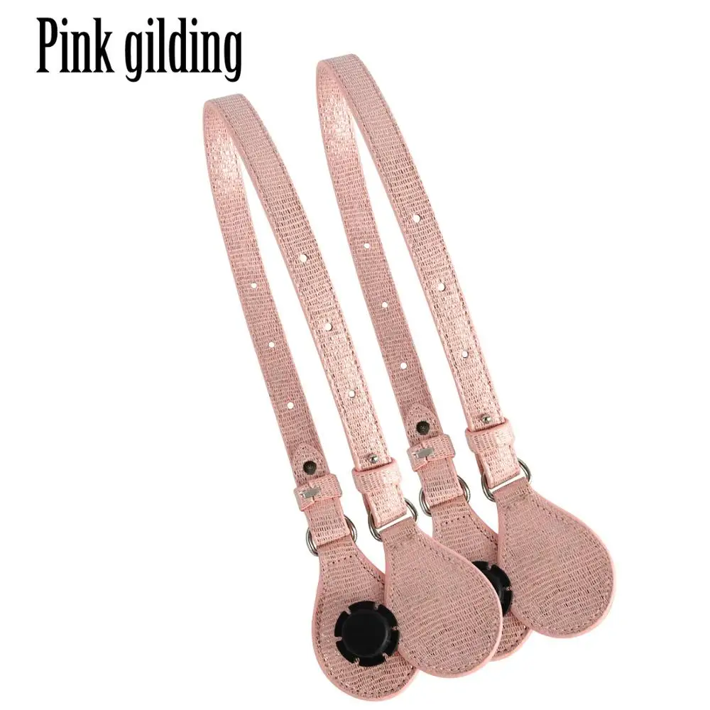 pink gidling Двунаправленный регулируемый по длине плоский кожаный ремень ручка с каплями для Obag корзина ведро городской шик женская сумка O сумка - Цвет: pink gidling