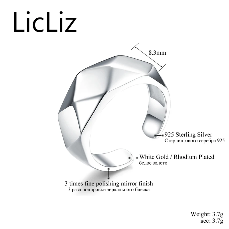 Женские регулируемые Открытые Кольца LicLiz Винтажные Ювелирные изделия из