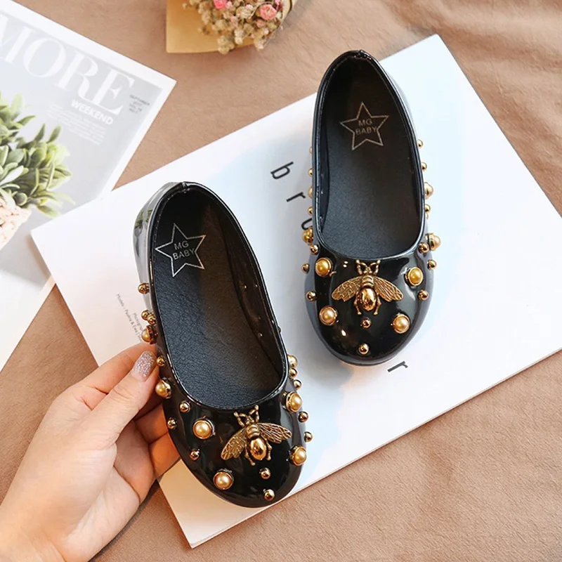 Обувь для девочек красивая обувь из Жемчужной кожи 3 цвета нескользящие сникерсы