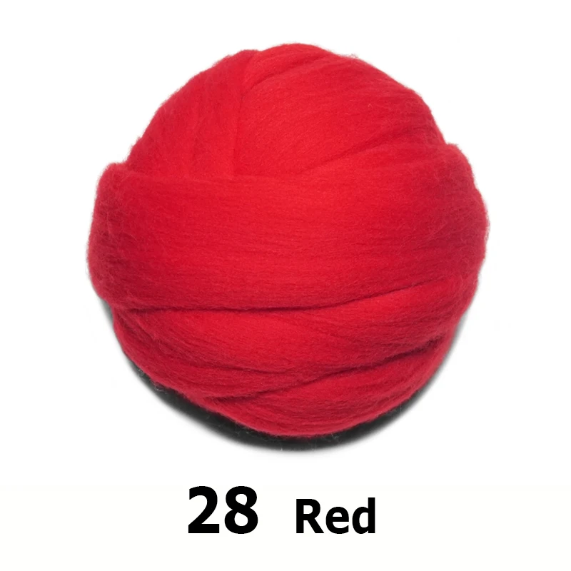 

Free shipping handmade Wool Felt for felting 50g Red Perfect in Needle Felt 28#