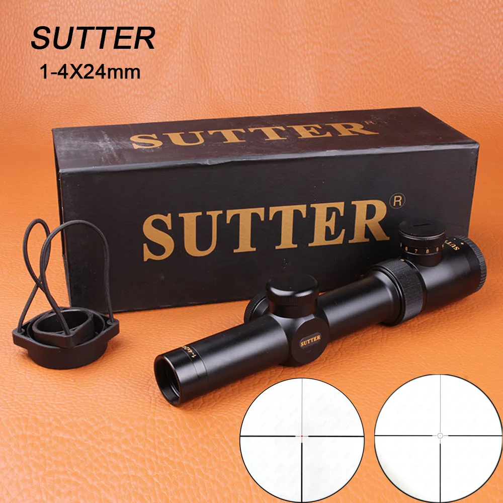 Тактический прицел SUTTER 1 4X24 оптические прицелы Красная светящаяся стеклянная