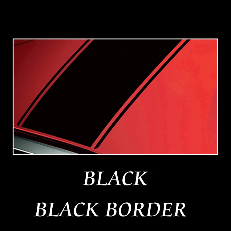 black black border Автомобильный Стайлинг авто капот крышка двигателя наклейки Наклейка полоса Винил DIY для Mini Cooper One S JCW F54 F55 R55 R56 R60 R61 аксессуары - Название цвета: black black border