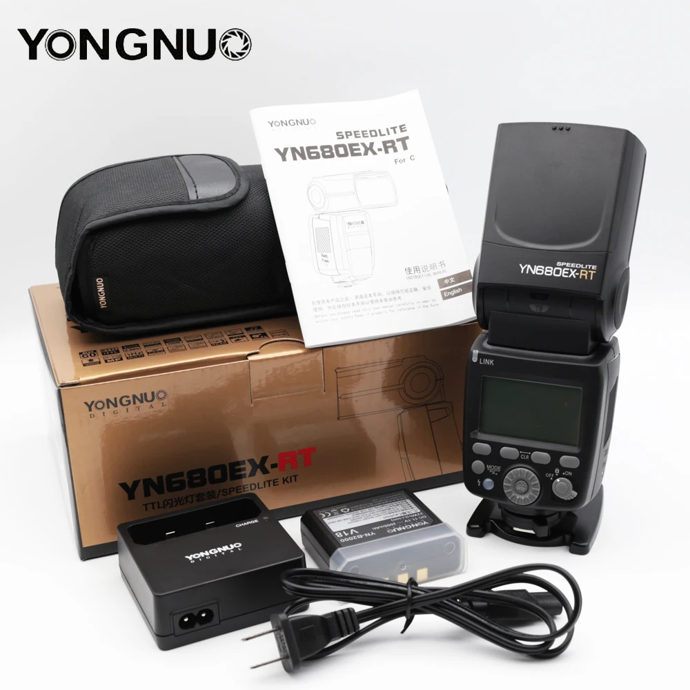 Светодиодная лампа для видеосъемки YongNuo YN680EX-RT Беспроводной 2,4G ttl HSS Вспышка Speedlite для Canon 5D Характеристическая вязкость полимера 5DSR 5diii 1/8000 высокое speedlite Поддержка YN-E3-RT