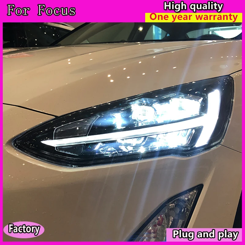 Автомобильный Стайлинг для Ford Focus 2019 передние фары все светодиодный дневные