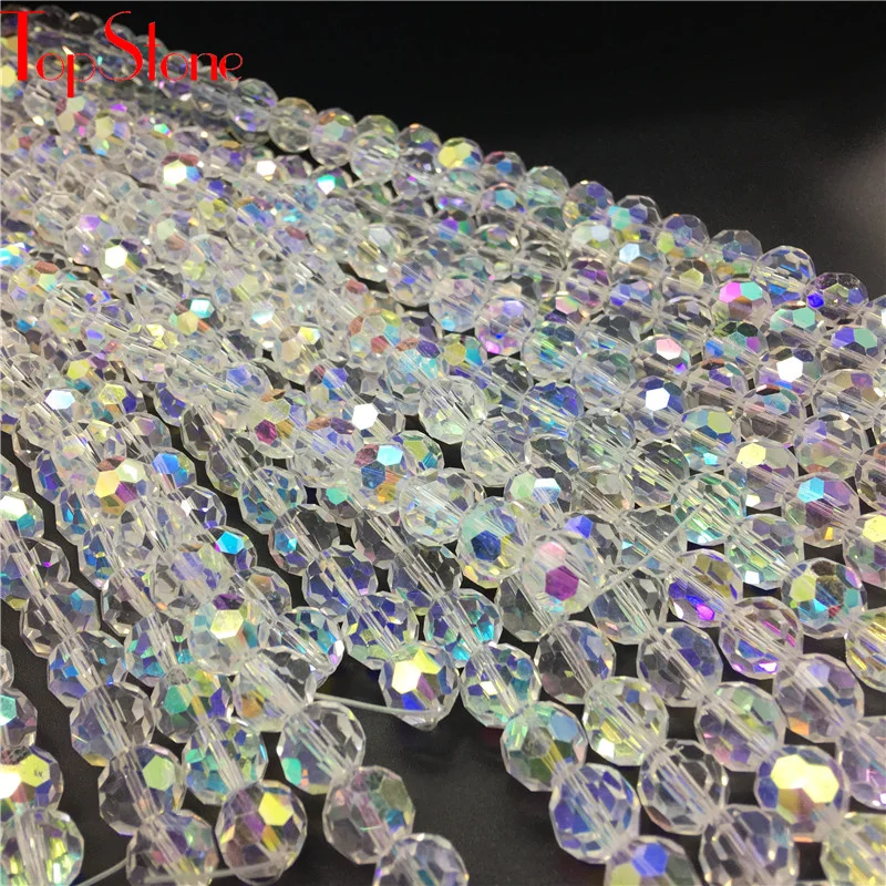 TopStone 5000 # стеклянные круглые нашивные Стразы AAA Кристальные прозрачные AB цветные