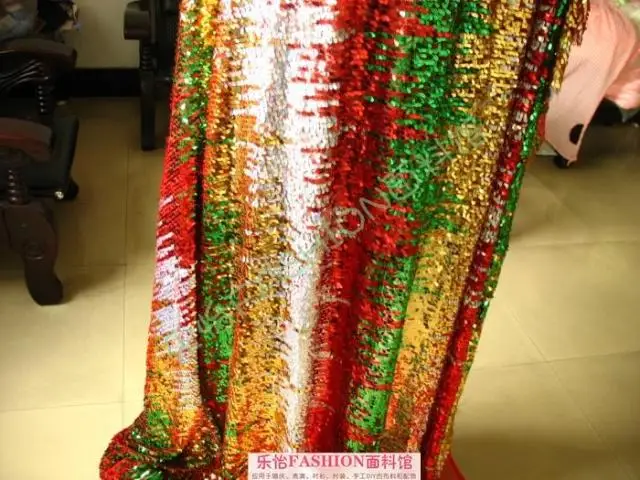 YACKALASI 2 года/партия кружевная ткань с блестками полосатая цветная яркая