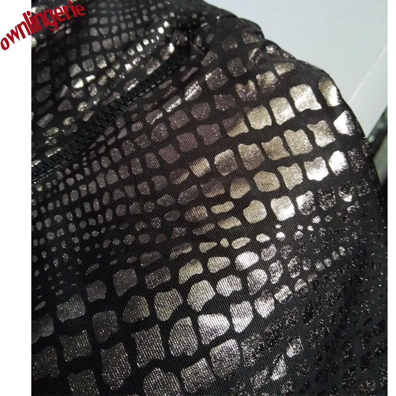Женский комбинезон из ПУ кожи на молнии спереди с длинным рукавом|snake skin jumpsuit|skin