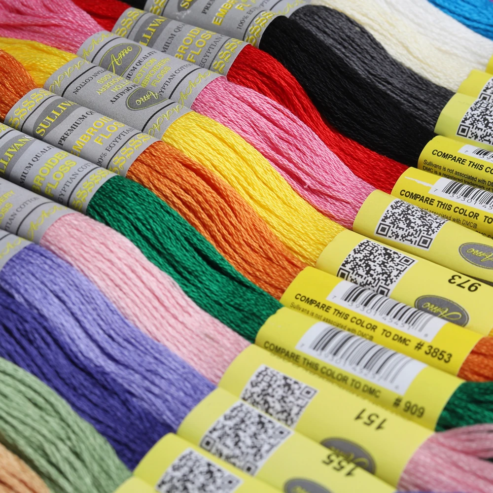 150 разные цвета DMC хлопчатобумажная нить для вышивки крестиком 8.7yds 100% Египетский