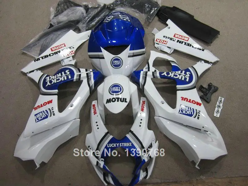 Бесплатная Настройка обтекателей для Suzuki GSXR1000 2007 2008 белая детская обтекатель 07 08