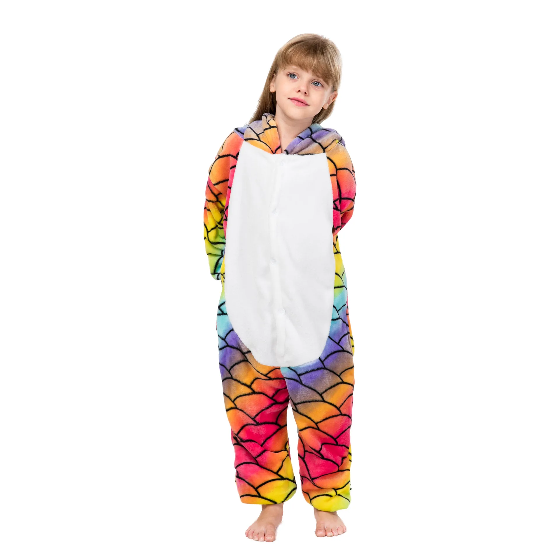 Детские пижамы унисекс зимняя одежда для сна с длинным рукавом комбинезоны