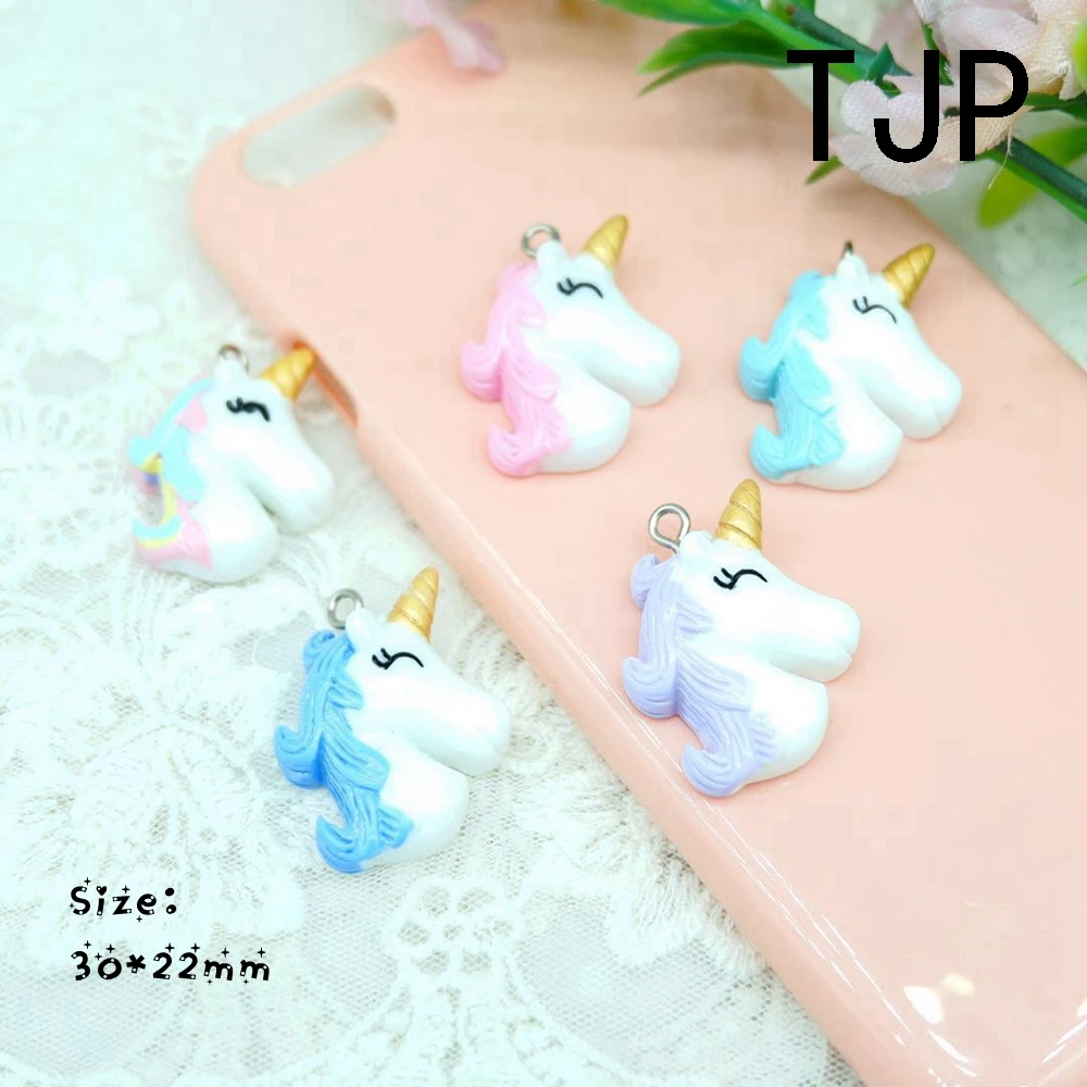Kawaii Colorful Unicorn Charms Pendants for DIY decoration bracelets necklace earring key chain Jewelry Making | Украшения и