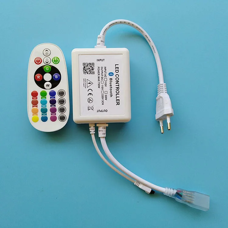 Светодиодная RGB лента Bluetooth контроллер 220 В беспроводная светодиодная для IOS/Android