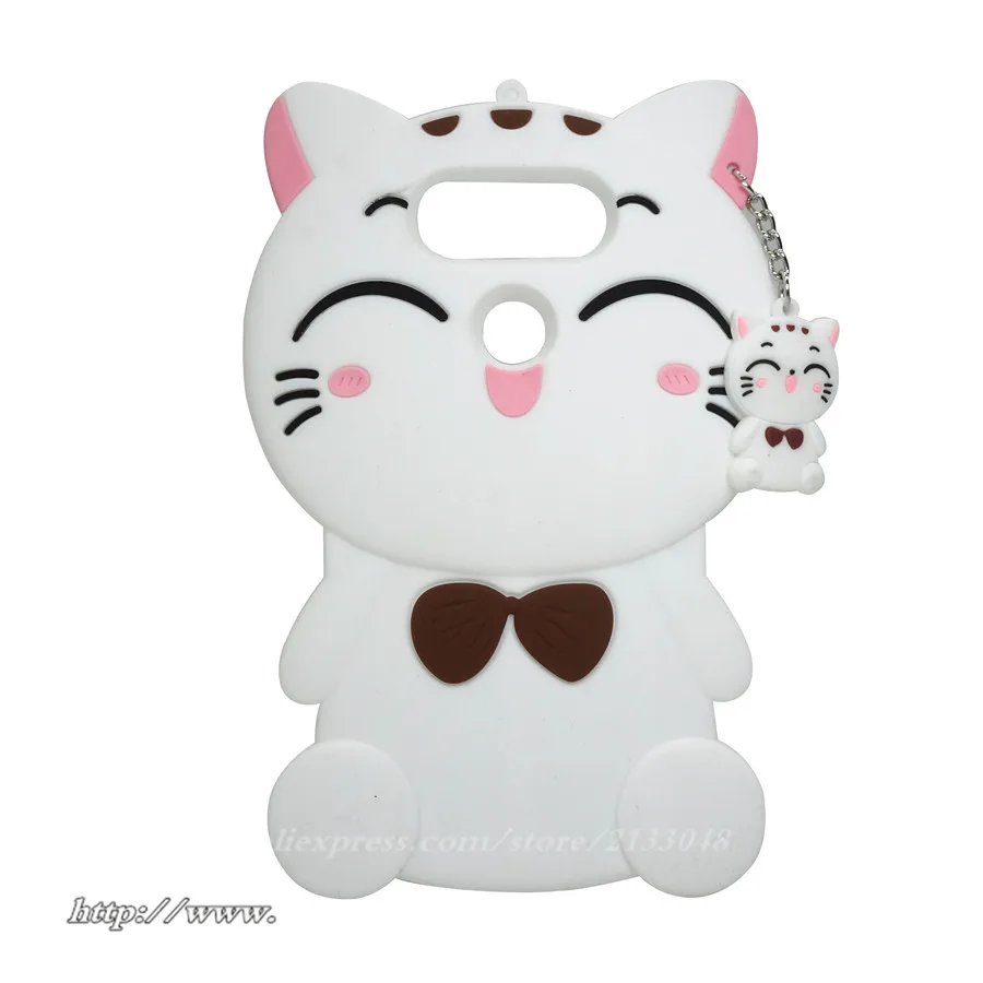 3D милые с изображением из мультфильма Lucky Cat Мягкий силиконовый чехол для lg v20