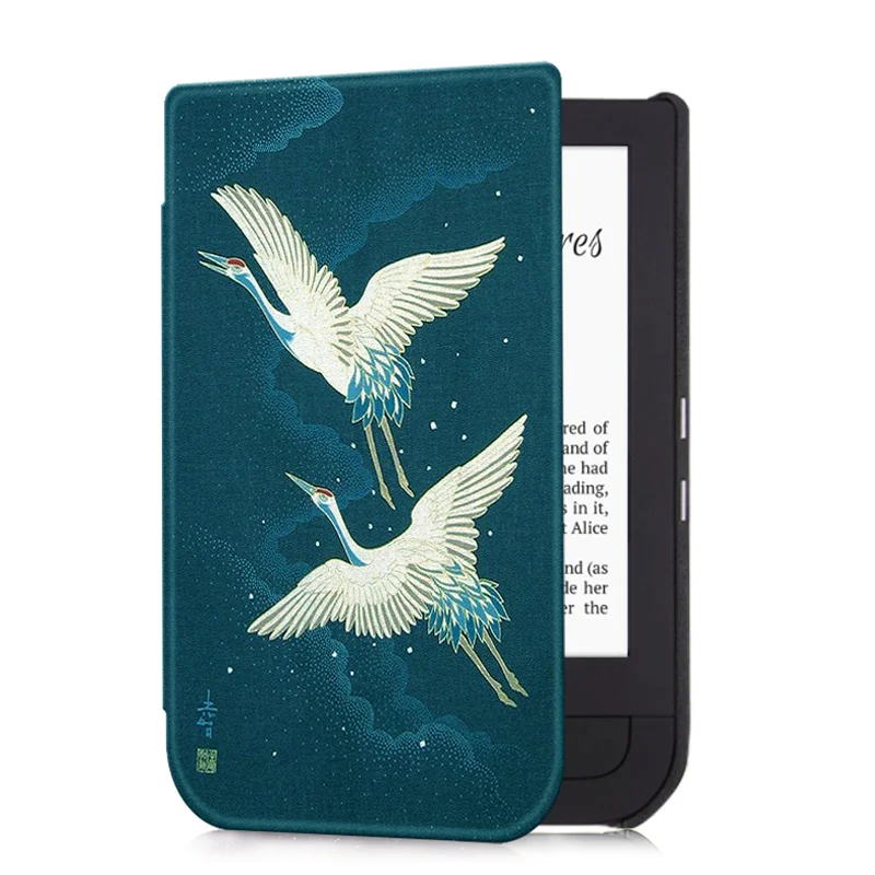 Flying Crane Aroita Модный чехол с рисунком для Pocketbook 631 Touch HD/Touch HD 2 электронная книга с автоматическим пробуждением/спящим умным чехлом - Цвет: Flying Crane