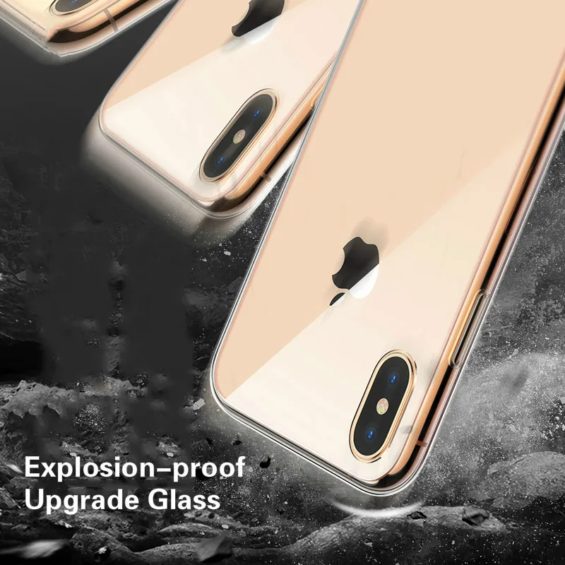 Роскошный прозрачный стеклянный чехол для iPhone 13 12 11 Pro MAX XSMAX XR X XS SE20 7 8 6 6s Plus тонкий